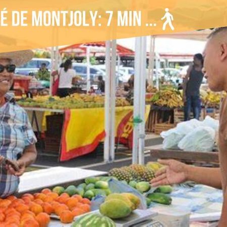 ルミール＝モンジョリーT2 Le Cosy, Au Coeur De Montjoly, Parking, Climアパートメント エクステリア 写真