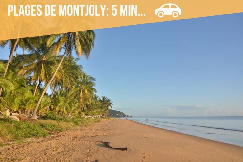 ルミール＝モンジョリーT2 Le Cosy, Au Coeur De Montjoly, Parking, Climアパートメント エクステリア 写真